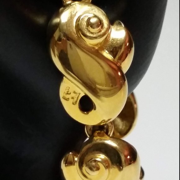 Rare Fendi Gold Plated Link Signature Runway Bracelet, Vintage in Excellent Cond - Picture 10 of 10
